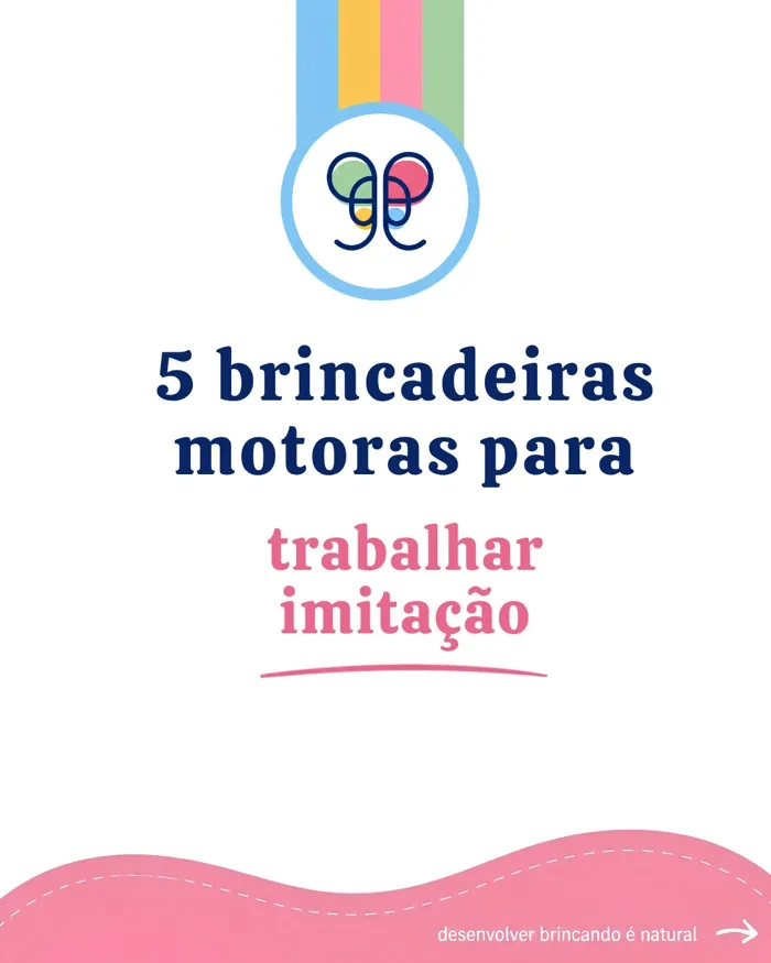 Capa de carrossel sobre cinco brincadeiras motoras para trabalhar imitação.